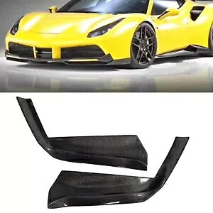 �t�F���[�� 488 GTB �X�p�C�_�[ 2016-2019 �t�����g�o���p�[�T�C�h�R�[�i�[�X�v���b�^�[����- For Ferrari 488 GTB Spider 2016-2019 front bumper side corner splitter decor- �y���s�A���i�z