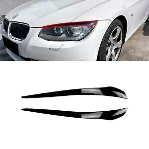 ubNwbhCgё BMW 3 V[YN[y E92 E93 LCI 2010-2012- Black headlights eyebrow decor for BMW 3 Series Coupe E92 E93 LCI 2010-2012-