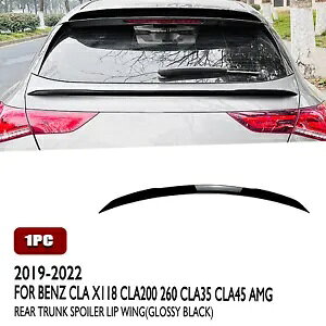 ���A�X�|�C���[�Z���^�[�E�C���O�x���c CLA �N���X X118 CLA45 AMG 2019-22 2020 �u���b�N- Rear spoiler center wing for Benz CLA class X118 CLA45 AMG 2019-22 2020 black- �y���s�A���i�z