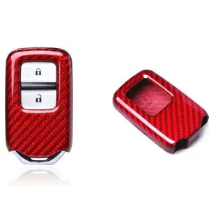 �z���_ �A�R�[�h CR-V HR-V �V�r�b�N�p���b�h�X�}�[�g�P�[�X�L�[�����J�o�[- Red Smart Case Key Decor Cover For Honda Accord CR-V HR-V Civic- �y���s�A���i�z