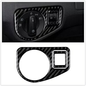 St 7 2013-19 2014 J[{t@Co[wbhCgXCb`{^Jo[ubN- For Golf 7 2013-19 2014 Carbon Fiber Headlight Switch Button Cover Black-