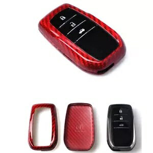 �g���^ �t�H�[�`���i�[ �����h�N���[�U�[�p���b�h�X�}�[�g�P�[�X�L�[�����J�o�[- Red Smart Case Key Decor Cover For Toyota Fortuner Land Cruiser- �y���s�A���i�z