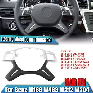 ZfXxc W166 W463 W212 W204 Vo[ubNXeAOzC[Jo[- For Mercedes Benz W166 W463 W212 W204 Silver Black Steering Wheel Decor Cover-
