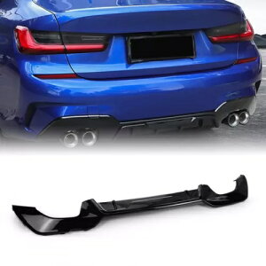 BMW G20 G28 M-�X�|�[�c 2019-22 ���A�o���p�[�f�B�t���[�U�[���b�v���A���b�v�u���b�N- For BMW G20 G28 M-Sport 2019-22 rear bumper diffuser lip rear lip black- �y���s�A���i�z