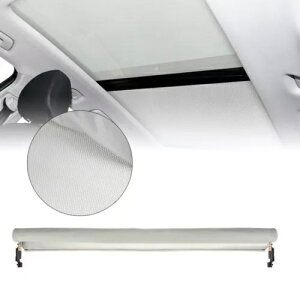 VW St 7 MK7 Ԃ̃ToCU[[[uChnz[[uChO[ 1PC- For VW Golf 7 MK7 car sun visor roller blind fabric sun roller blind grey 1PC-