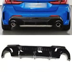 2019-23 BMW 1 V[YAop[fAGL][XgfBt[U[bv̂鍕- For 2019-23 BMW 1 Series rear bumper dual exhaust diffuser lip glossy black-