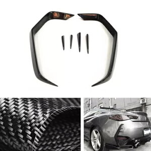 17-22 �C���t�B�j�e�B Q60 �x���g�g�������A�o���p�[�J�i�[�h�J�[�{��- For 17-22 Infiniti Q60 Vent Trim Rear Bumper Canard Carbon- �y���s�A���i�z
