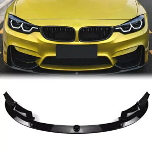 2015-2020 BMW F80 M3 F83 F82 M4 �t�����g�o���p�[�X�|�C���[����̂��鍕- For 2015-2020 BMW F80 M3 F83 F82 M4 front bumper spoiler shiny black- �y���s�A���i�z