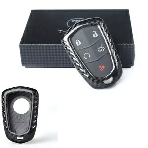 J[{t@Co[X}[gP[XL[Jo[LfbN CTS ATS V- Carbon Fiber Smart Case Key Decor Cover For CADILLAC CTS ATS V-