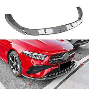 tgop[X|C[bvxc A NX W177 A180 A200 A35 AMG 2023+ V- Front bumper spoiler lip for Benz A-Class W177 A180 A200 A35 AMG 2023+ new-
