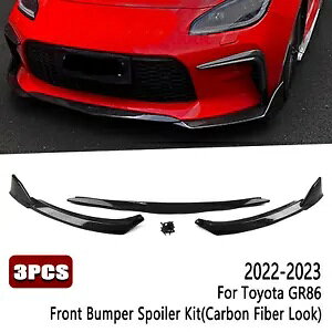 g^ GR86 2022-2023 Yf@یwԂ̃tgop[X|C[bv- For Toyota GR86 2022-2023 Carbon Fiber Optics Car Front Bumper Spoiler Lip-