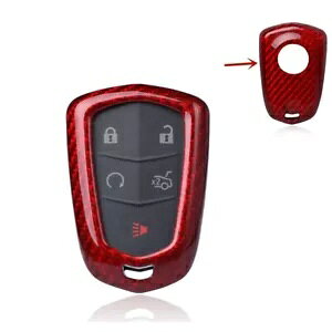 J[{t@Co[X}[gP[XL[Jo[LfbN CTS ATS V 1x- Carbon Fiber Smart Case Key Decor Cover For CADILLAC CTS ATS V 1x-