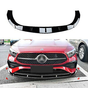 tgop[Xvb^[bv xc ANX W177 A180 A200 A35 AMG 2023+p- Front bumper splitter lip for Benz A-Class W177 A180 A200 A35 AMG 2023+-