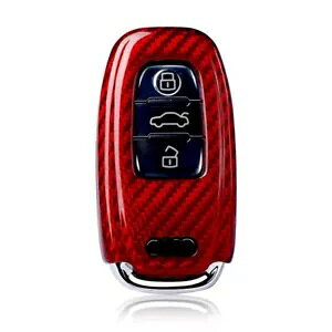 bhX}[gP[XL[Jo[AEfB A3 A4 A5 A6 A7 A8 V- Red Smart Case Key Decor Cover For Audi A3 A4 A5 A6 A7 A8 New-