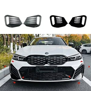 BMW G20 LCI 330i M340i 2023-24 �Ԃ̃t�����g�T�C�h�x���g�J�o�[�u���b�N- For BMW G20 LCI 330i M340i 2023-24 Car Front Side Vent Cover Black- �y���s�A���i�z