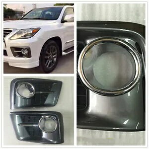NTX LX570 2013-2015 2014 Ԃ̃tgtHOvJo[V 2 - For Lexus LX570 2013-2015 2014 Car Front Fog Lights Cover New 2PCS-