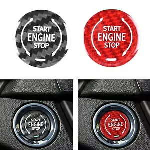 LfbN XT4 XT6 CT5 [^[X^[gXgbv{^XebJ[J[{t@Co[bh 1PC- For Cadillac XT4 XT6 CT5 Motor Start Stop Button Sticker Carbon Fiber Red 1PC-