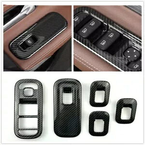 19-22 xc A NXJ[{t@Co[Ԃ̃EBhEXCb`Jo[XgbvubN- For 19-22 Benz A-Class Carbon Fiber Car Window Switch Cover Strips Black-