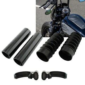 �t�����g�t�H�[�N�J�o�[ �����v�t�� �n�[���[�i�C�g�X�^�[ RH975 2022-2023 �u���b�N�p- Front Fork Cover with Lamps for Harley Nightster RH975 2022-2023 Black- �y���s�A���i�z