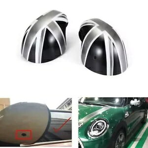 ~jN[p[ F54 2014-19 GNXeA~[Jo[jIWbNƌ- For MINI Cooper F54 2014-19 exterior mirror covers black union jack with hole-