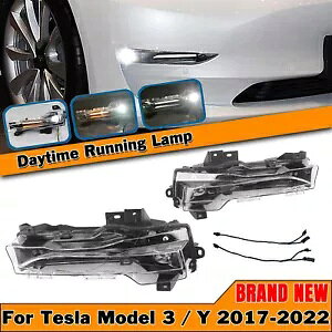 17-23 �e�X�����f�� 3 ���f�� Y �f�C�^�C�������j���O���C�g�t�H�O�����v�w�b�h���C�g�Z�b�g�p- For 17-23 Tesla Model 3 Model Y Daytime Running Light Fog Lights Headlights Set- �y���s�A���i�z
