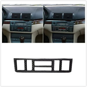 �R���\�[�� A/C �p�l���R���g���[���X�e�b�J�[�J�o�[ BMW 3 �V���[�Y E46 1998-2005 �u���b�N- Console A/C panel control sticker cover for BMW 3 Series E46 1998-2005 black- �y���s�A���i�z