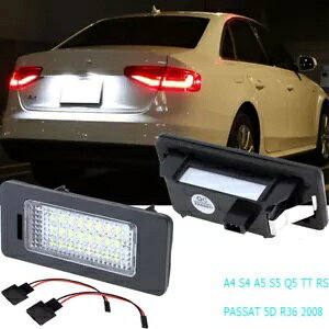 Q5 S5 A5 2008+ �Ԃ̃��A�g�����N�i���o�[�v���[�g�Ɩ������v�V���� 2x- For Q5 S5 A5 2008+ Car Rear Trunk License Plate Lighting Lamp New 2x- �y���s�A���i�z