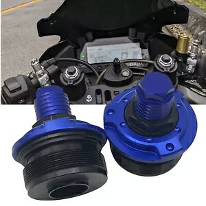 �u���[�̑O�փt�H�[�N�V���b�N�A�u�\�[�o�[�����l�W���}�n R15 V3 2017-21 2019- Blue front wheel fork shock absorber adjustment screws for Yamaha R15 V3 2017-21 2019- �y���s�A���i�z