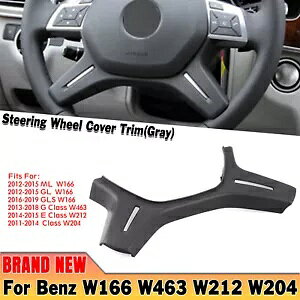 ZfXxc W166 W463 W212 W204 Ԃ̃XeAOzC[Jo[O[- For Mercedes Benz W166 W463 W212 W204 Car Steering Wheel Lower Decor Cover Grey-