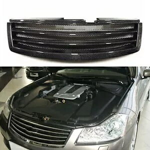 �C���t�B�j�e�B M35 M45 2008 2009 2010 �t�����g�o���p�[�O�����J�[�{���t�@�C�o�[ 1PC- For Infiniti M35 M45 2008 2009 2010 Front Bumper Grille Carbon Fiber 1PC- �y���s�A���i�z