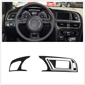 AEfB A5 pJ[{t@Co[CplNX^[[^[_bV{[hJo[- Carbon Fiber Instrument Panel Cluster Meter Dashboard Cover For Audi A5-
