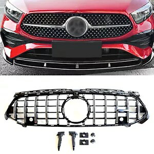 tgop[O xc A NX W177 A180 A200 A35 AMG 2023-2024 Vo[- Front bumper grille for Benz A-Class W177 A180 A200 A35 AMG 2023-2024 silver-