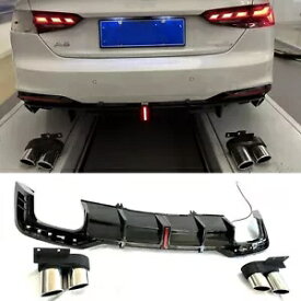 リアバンパーディフューザーリップ + 排気管 21-23 アウディ A5 S-Line フェイスリフト S5 用- Rear bumpers diffuser lip + exhaust pipe for 21-23 Audi A5 S-Line facelift S5-