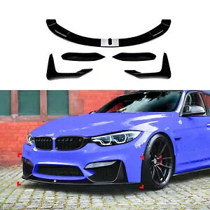 BMW F80 M3 F83 F82 M4 2015-2020 �t�����g�o���p�[�X�v���b�^�[���b�v + �T�C�h����- For BMW F80 M3 F83 F82 M4 2015-2020 front bumper splitter lip + side decor- �y���s�A���i�z