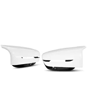 �����Ԃ̃~���[�J�o�[ BMW 5 �V���[�Y 7 GT M5 G30 38 32 10 12 F90- White car mirror cover for BMW 5 Series 7 GT M5 G30 38 32 10 12 F90- �y���s�A���i�z