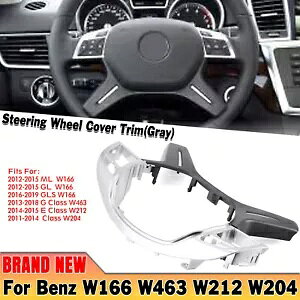 ZfXxc W166 W463 W212 W204 Vo[ + O[XeAOzC[Jo[- For Mercedes Benz W166 W463 W212 W204 silver + grey steering wheel decor cover-