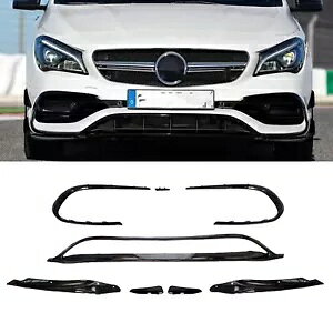 �t�����g�X�|�C���[���b�v�T�C�h�x���g�����x���c W117 C117 AMG 2016-19 �V����- Front Spoiler Lip Side Vent Decor for Benz W117 C117 AMG 2016-19 New- �y���s�A���i�z