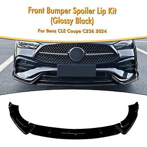 tgop[X|C[bvZfXxc CLE N[y C236 2024 + V- Front bumper spoiler lip for Mercedes Benz CLE Coupe C236 2024 + black new-