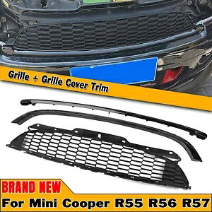 �~�j�N�[�p�[ S JCW R55 R56 R57 R58 R59 2007-2015 �t�����g�O�����t���[���V����- For Mini Cooper S JCW R55 R56 R57 R58 R59 2007-2015 Front Grille with Frame New- �y���s�A���i�z