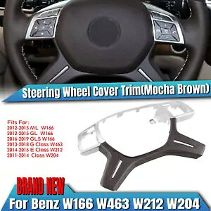 ZfXxc W166 W463 W212 W204 Vo[ + uEXeAOzC[Jo[- For Mercedes Benz W166 W463 W212 W204 silver + brown steering wheel decor cover-