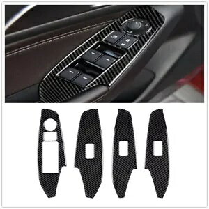 J[{t@Co[EBhEXCb`Jo[pl}c_ 3 ANZ 2014-2018- Carbon Fiber Window Switch Cover Panel For Mazda 3 Axela 2014-2018-