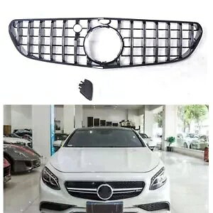 2015 2016-2017 xc W217 S63 N[y AMG GT tgop[ObhVo[- For 2015 2016-2017 Benz W217 S63-coupe AMG GT front bumper grid silver-
