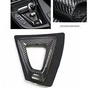 BMW M3 M4 1PC �X�C�b�`���O�R���\�[���g���������p�J�[�{���t�@�C�o�[�u���b�N- For BMW M3 M4 1PC switching console trim replacement carbon fiber black- �y���s�A���i�z