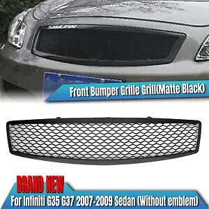 2007-2009 CtBjeB G G35 G37 Z_tgop[O}bgubN- For 2007-2009 Infiniti G G35 G37 Sedan Front Bumper Grille Matte Black-