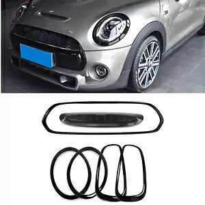 �~�j�N�[�p�[ S F55 F56 F57 JCW 2014-2021 �O���b�h + ���C�g + �t�[�h�x���g����- For Mini Cooper S F55 F56 F57 JCW 2014-2021 Grid + Light + Hood Vent Decor- �y���s�A���i�z