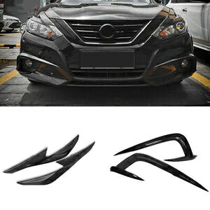 �t�����g�o���p�[�����v���C�g���уg�������Y�A���e�B�} 2016-2018- Front bumper lamp light eyebrow trim for Nissan Altima 2016-2018- �y���s�A���i�z