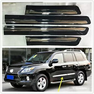 ubNN[TChhAXgbvJo[o[NTX LX 570 2008-2015 2009- Black Chrome Side Door Strips Cover Bar For Lexus LX 570 2008-2015 2009-