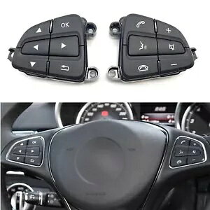 �x���c GLS GLE W166 �X�e�A�����O�z�C�[���N���[�Y�R���g���[���X�C�b�`�{�^���� + �E- For Benz GLS GLE W166 steering wheel cruise control switch button left + right- �y���s�A���i�z