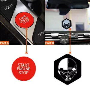 2019 BMW 3 V[Y G20 bhԂ̃GWX^[gXgbvXCb`Jo[XebJ[- For 2019 BMW 3 Series G20 Red Car Engine Start Stop Switch Cover Sticker-