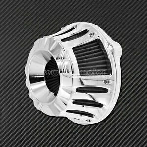 N[GAN[i[zCO[tB^[n[[X|[cX^[ 2004-2020 ɓK Chrome Hollow Air Cleaner Intake Gray Filter Fit For Harley Sportster 2004-2020